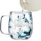 Tazas de flores secas, taza de café de flores secas, resistente al calor, taza de vidrio de doble pared para bebidas frías, capuchino, leche