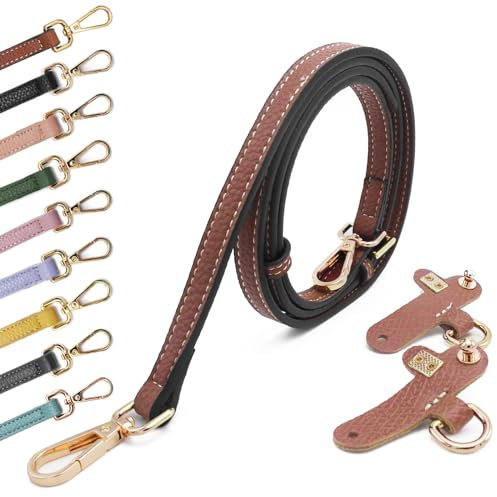PU Leder Schulterriemen für Minitaschen Taschengurte Braun Terrakotta Tragegurte für Taschen Tragegurt für Longchamp Damen Bag Strap braun