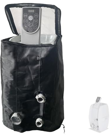 XCZ Hot Tub Pump Cover, Hot Tub Spa Heater Pump Cover, Fits Inflatable Hot Tub Pump with Three Connecting Tubs (Black, Cover Only)