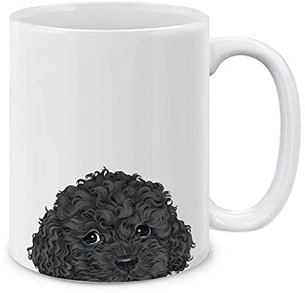Tazas De Café Caniche Toy Negro Taza con Dibujo Regalo Original Taza Original Gracioso Taza para Regalar 330Ml para Mejor Amigo, Regalos, Adulto