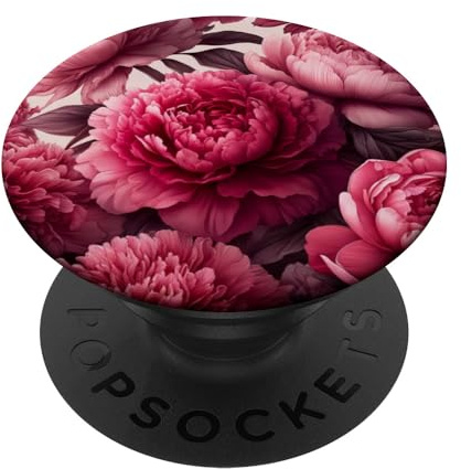 Pfingstrose Wildblumenmuster Rosen Blumen Aquarell PopSockets Klebender PopGrip