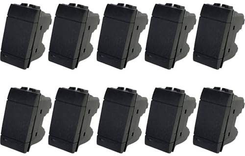 Set di 10 Interruttori Compatibili con Bticino Living Light e Living International, Interruttore Unipolare Compatibile con bticino Ideali per Frutti Elettrici (10 Pezzi Interruttore Unipolare)