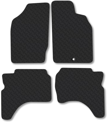 Toyota Hilux (1998-2005) 5mm Rubber Car Mats | Heavy Duty Rubber Tailored Fit Floor Mats Full Coverage Durable Waterproof Accessories Easy Clean Anti Slip Made in the UK