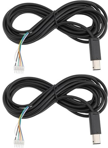 YINETTECH Lot de 2 câbles de rechange de 3 m pour manette de jeu avec 6 broches en-tête compatibles avec Nintendo compatible avec manette Gamecube GC NGC