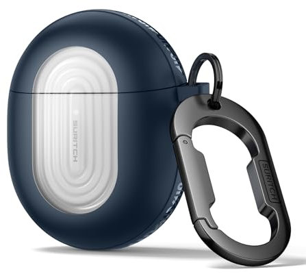 SURITCH Magnetic Case Compatible with Google Pixel Buds Pro 2 (2024) and Pixel Buds Pro (2022),Rugged Shockproof Protective Headphone Cover with Cleaning Kit & Carabiner Keyring & Removal Tool(Navy)