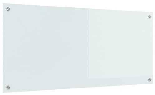 vidaXL Küchenrückwand Weiß 110x50x0,6 cm Hartglas