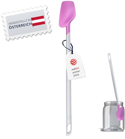 SIOUX Restelöffel Tenya, Premium Silikon, BPA-frei, Flexibel Spülmaschinenfest (lila und grau)