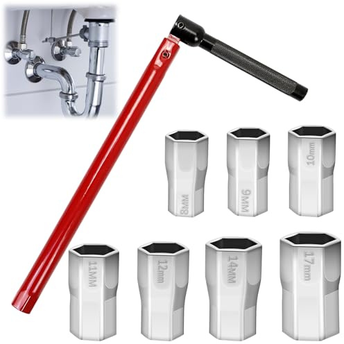 SCROLIEY 8-17 MM Chiave Rubinetto Lavello | Chiave per Rubinetto Sottolavello, Chiave per Dadi Rubinetti, Utensile per L'installazione dei Rubinetti