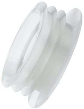 Universal Flush Pipe Inlet Pan Connector - Clear Flush Pipe Connector Seal for Toilets and for a Secure and Leak-Free Installation