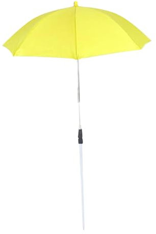 perfk Accessoires D'ombrage pour Plantes En Pot, Protection Solaire Polyvalente et Réglable En Hauteur, Parasol de Jardin pour L'extérieur, Parapluie Jaune