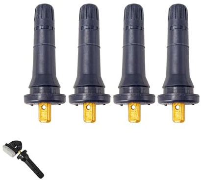 4PCS TPMS Valve Stem Tire Pressure Monitoring Sensors, Durable Rubber Valve Stems with Overpressure Exhaust Valve for Enhanced Tire Safety and Performance, Easy Installation for Cars and Vehicles