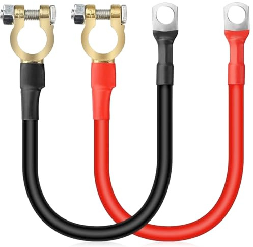 GBKDQQ Batteriekabel 16mm² 50cm, Batterie Kabel Auto 5AWG, Auto Batterie Verbindungskabel mit M8 Ringklemmen, Batteriekabel für 12V 24V Autobatterie