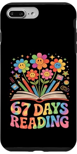 67 giorni di scuola Lettura di libri Insegnante 67° giorno Custodia per iPhone 7 Plus/8 Plus