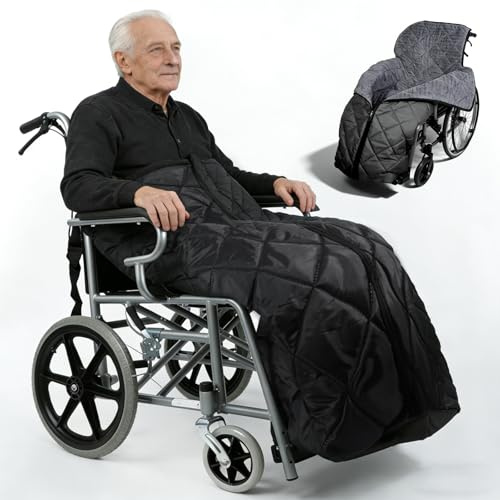 HZOUHONG Rollstuhldecke Winter, Rollstuhl Fußsack für 145–168 cm | Fußsack für Rollstuhl Decke Erwachsene, Winter Rollstuhl Schlupfsack Beindecke, Wheelchair Blanket, Winddichte Wärme