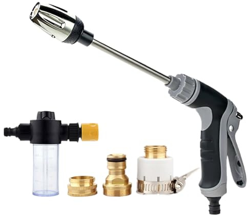 Baguette de nettoyeur haute pression – Buse d'arrosage à pression 3 modes – Baguette de pulvérisation électrique | Pour pelouse, extérieur, jardin, patio, terrasse, , trottoir, garage, clôture