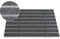 EMCO Eingangsmatte DIPLOMAT Large Rips hellgrau 12mm Fußmatte Schmutzfangmatte Fußabtreter Antirutschmatte, Größe:590 x 390 mm