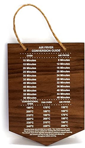 Air Fryer conversion chart guide wall plaque gift