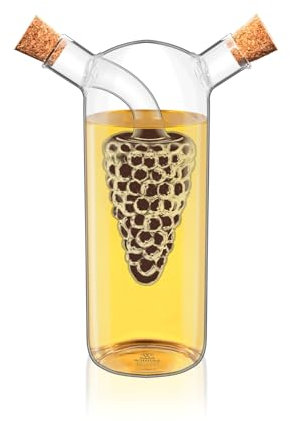 Wilmax | 2in1 Glas Essig-Öl-Flasche | 2-teiliges Ölspender Set | 250 ml / 50 ml | Essigspender | Flaschen zum Befüllen