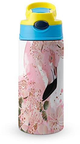 Bouteille Isotherme Flamant Rose Tasse En Acier Inoxydable 500Ml Gobelet Pour Garçons Filles 19x6.8 cm