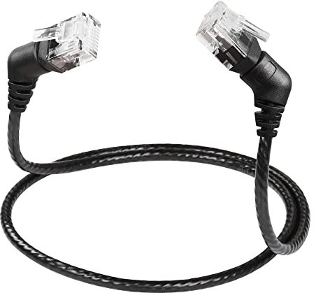 SinLoon Câble Ethernet Cat6a 360 ° Angle droit vers angle droit Câble LAN haute vitesse 10 Gbps pour routeur, modem, PC, commutateurs, concentrateur, ordinateur portable (0,5M)