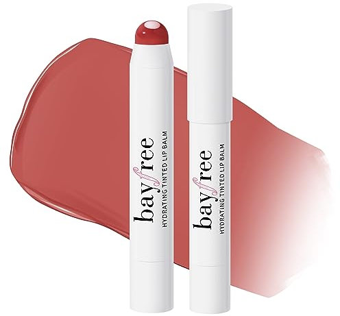 bayfree Tinted Lip Balm,Getönter Lippenpflegestift,Pflegender & Nährender Lippenbalsam,Leicht Vegan Lippenpflege Glossy Glanz,Tea Camellia