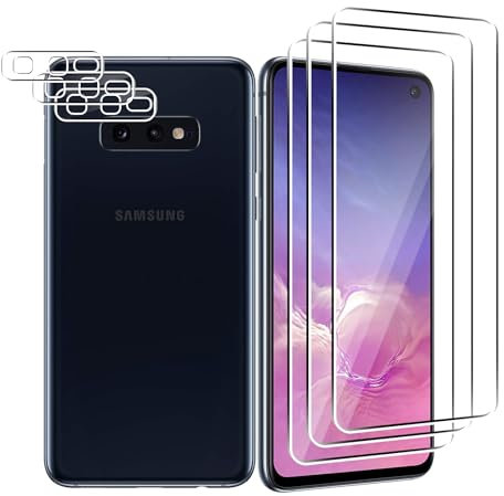 Ljietr 3+3 Stück Schutzfolie für Samsung Galaxy S10e Panzer Schutz Glas, 3 Panzerfolie und 3 Kamera Schutzglas, HD Displayschutzfolie, 9H Härte für Samsung Galaxy S10e