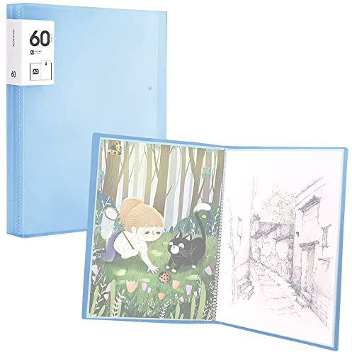 A3 Diamond Painting Storage Book With 60 Pockets, Presentation Portfolio Clear Folder for Art Protection and Display