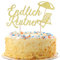BETESSIN Endlich Rentner Cake Topper Rente Deko Kuchen Deko Gold Ruhestand Deko Torte Glitzer Cupcake Topper Papier Happy Retirement Party Torten Dekoration für Frauen Männer