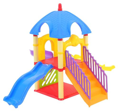 BESTonZON Modèle de de Jeu Miniature avec Toboggan pour Garçon Fille Décoration de Maison de Poupées Ornement de Bureau Jouet de de Jeu pour Garçon Fille Bricolage DIY