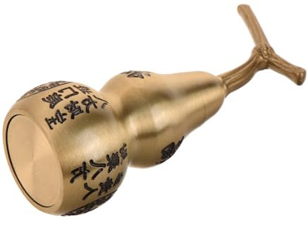 RORPOIR Brass Gourd Table Decorations Retro Decor Decorative Gourd Chinese Luck Gourd Ornament Vintage Gourd Statue Gourd Brass Craft Decor Gourd Craft Wealth Gourd Statue Chinese Gourd