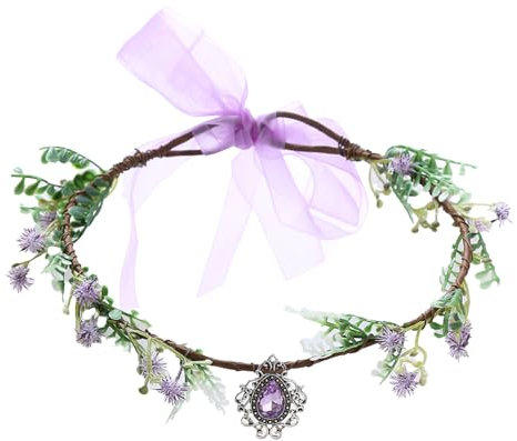 Blumenkranz Haare Elfen Blume Haarschmuck mit Strass Damen Tiara Krone Kopfschmuck für Wedding Cosplay Party