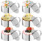 6 Pz Anello per Torte, 8 cm Stampi Coppa Pasta di Acciaio Inox, Set di Anelli per Torta Rotondo in Acciaio Inossidabile, Coppapasta Tondi, Anelli per Torte Dessert Mousse DIY, con Sollevatore