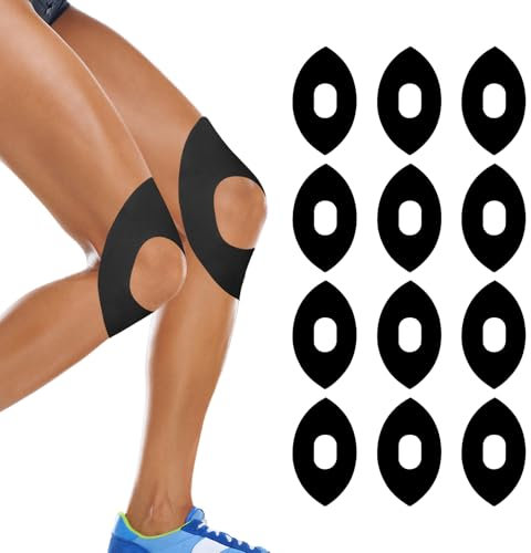 Wankd Kinesiotapes Vorgeschnitten for Knees，12 Stück Wasserfestes kinesiotape für Knieschmerzen, Kinesiotapes Elastisches Knie Tape für Sport & Dauerhafte Unterstützung