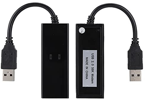 POENVFPO Modem di Dial -up Esterno USB 56K, Quick Connect (V.92), connettività Internet Veloce, ID Chiamante, Modem di Dati/fax USB 2.0 con 98 SE, ME, 2000, Vista