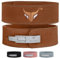 Mytra Fusion gewichthebergürtel 100% Echtes Leder Weightlifting Belt weiße Schnalle, Lifting Belt for Fitnessstudio, Fitness, Training, gewichthebergürtel Herren & Damen Gym Belt (Braun, S)
