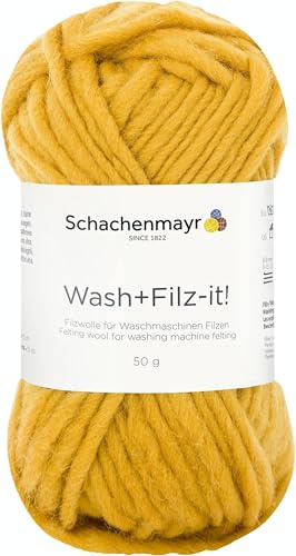 Schachenmayr Wash+Filz-it! 9812942-00043 mustard Handstrickgarn, Filzgarn, Schurwolle