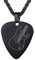 U7 Herren Männer Kette mit Plektron Anhänger Edelstahl Gitarre Deko Plektrum Halskette Schwarzkette Musik Pendant Necklace Kettenanhänger Hip Hop Personalisiert Modeschmuck für Jungen Musikliebhaber
