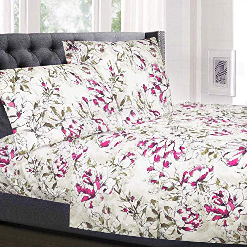 California-King-Bettlaken-Sets – atmungsaktive, luxuriöse Bettlaken mit elastischen und sicheren Eckbändern, integriert, 1800 Supreme Collection Cal King Bettwäsche-Set mit tiefen Taschen,