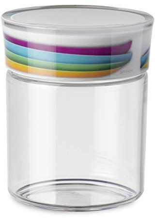 Omada Design Dose für die Küche von 0,75 L aus Kunststoff mit luftdicht verschlossenen Behälter, mit einer Dichtung. Das ist ein Behälter für Salz, Zucker, Made in Italy, Linea Plexart, Color waves