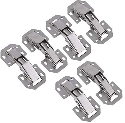 ECOSWAY Schrankscharnier Brücke verdecktes Scharnier Soft Close 7,6 cm 90 Grad einfache Installation Scharniere ohne Bohren Türscharniere