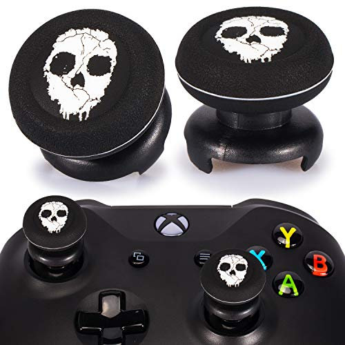 Playrealm FPS Thumbstick Extender & Drucken Gummi Silikon Griffabdeckung Thumb Grip Aufsätze 2 Sätze für Xbox One(Geist)