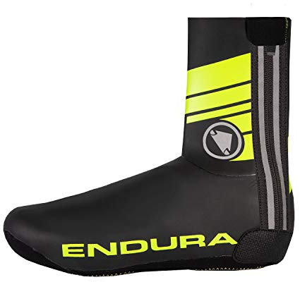 Endura Road Cycling Overshoe Hi-Viz Yellow, Medium