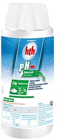Hth pH Moins 3 kg Bouchon doseur - pH Moins en microbilles