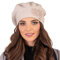 VIVISENCE Damen Baskenmütze Warm Und Gemütlich Wintermütze An Winter Und Herbst Warme Dick Strickmütze, Kopfbedeckung Eleganter Klassisch Mütze Für Frauen Modell 7007, Beige,Einheitsgröße
