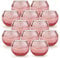Flueyer Rose Gold Votive Candle Holders, Round Mercury Glass Tealight Candle Holder Set of 12 with Speckled for Home Decor Weddings Parties Table Centerpieces
