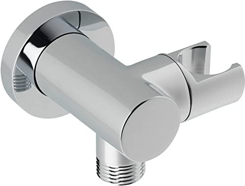 Ben MARL Wandanschluss mit Brausehalter Chrom - Handbrause Halterung - Handbrausehalter