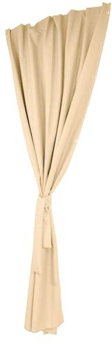 Grand Filippo Gardine 300x250 cm Ecru - Outdoor Vorhang Wetterfest mit ösen - Langlebige und Wetterfeste Sonnenblende - Gardine mit Stahlseil Set - Vorhänge für Aussenbereich