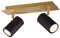 meineWunschleuchte 2-flammiger Deckenstrahler aus Metall Schwarz-Gold matt, Breite 30cm
