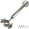 1 Satz verlängern 304 Edelstahl Wandhalterung Deckenhalterung Rohrhalterungen, verstellbare Rohrhalterung Rohrschellen für Außendurchmesser 25–27 mm Rohr, Halterung höhenverstellbar 110–200 mm