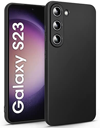 BENNALD Cover per Samsung Galaxy S23 5G Custodia, Morbida TPU Antiurto Case Ultra Sottile Flessibile - Nero